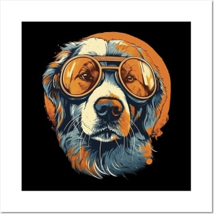 Dog with sunglasses Posters and Art